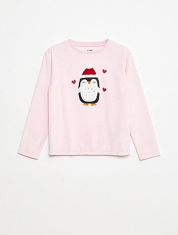 Conjunto de pijama + máscara de Natal em veludo