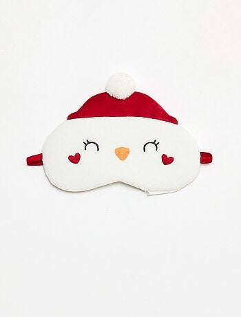 Conjunto de pijama + máscara de Natal em veludo