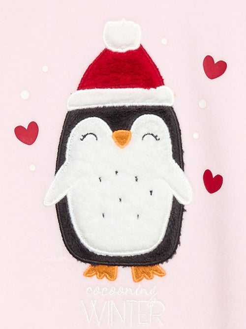 Conjunto de pijama + máscara de Natal em veludo - Kiabi