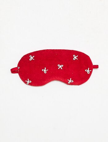 Conjunto de pijama + máscara de Natal em veludo