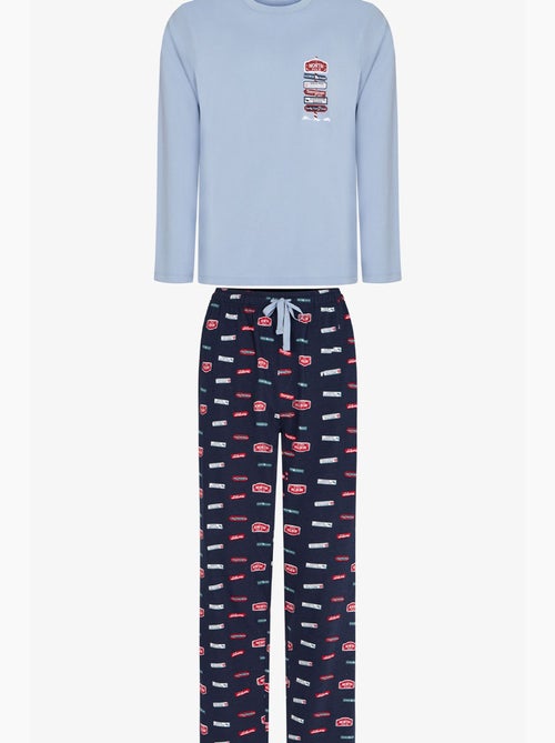 Conjunto de pijama masculino aurora station com estampa geométrica e manga longa penti - Kiabi Conjunto de pijama masculino aurora station com estampa geométrica e manga longa penti - Kiabi
