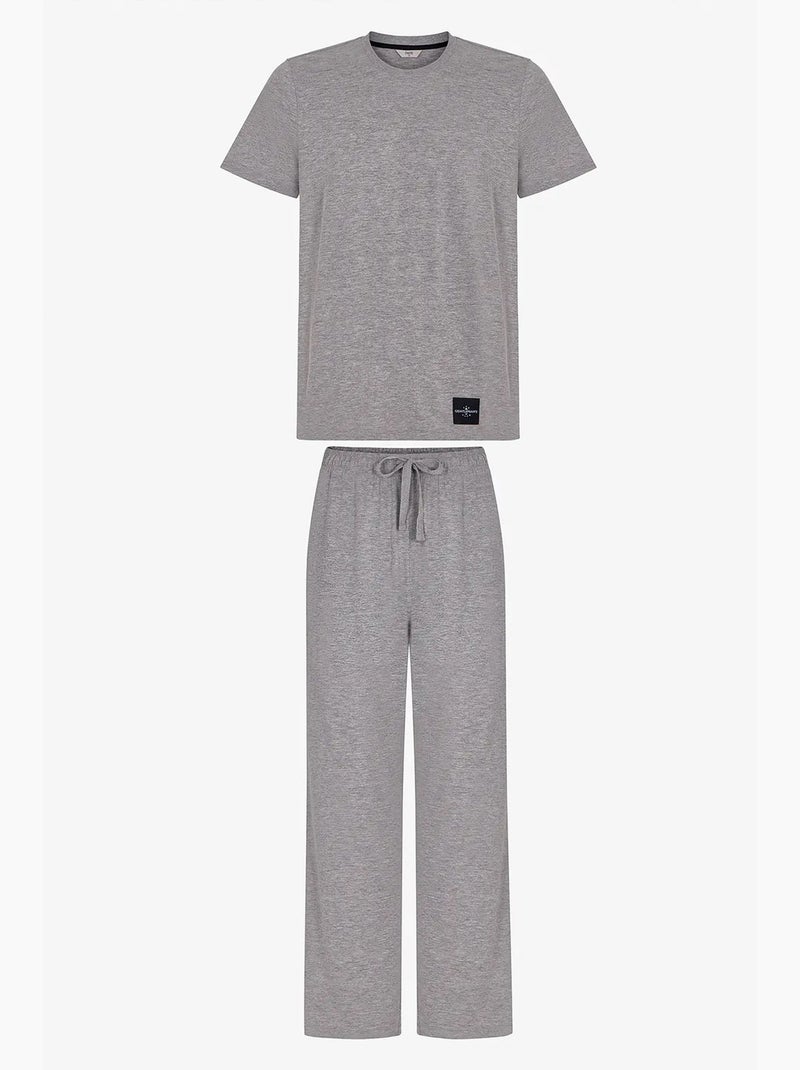 Conjunto de pijama masculino cloud de manga curta penti Cinza - Kiabi