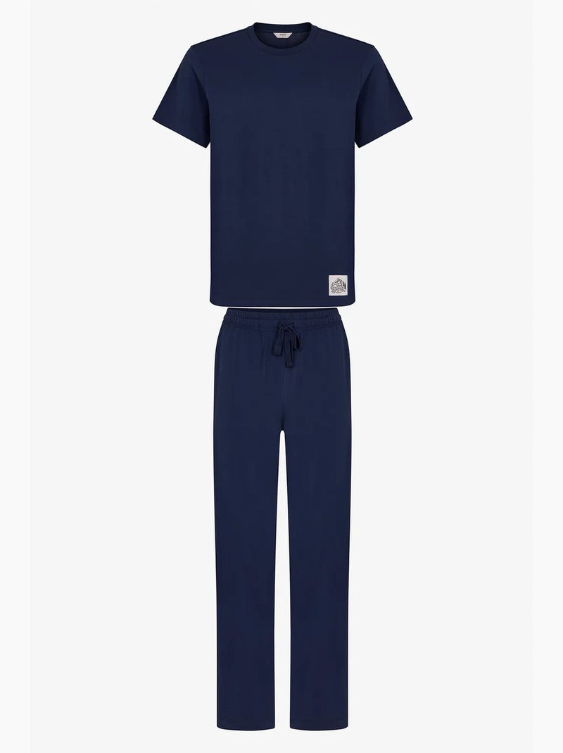 Conjunto de pijama masculino midnight forest de manga curta penti Azul-marinho - Kiabi