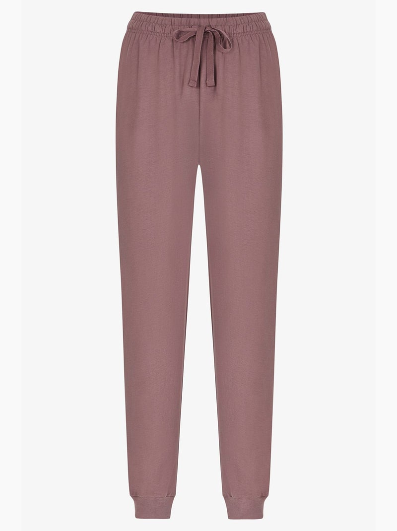 Conjunto de pijama masculino natural jogger de manga comprida penti Malva - Kiabi