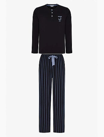 Conjunto de pijama masculino nightform às riscas, manga comprida penti