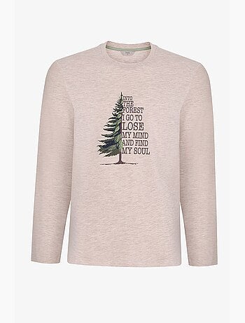 Conjunto de pijama masculino pine forest xadrez, manga comprida penti