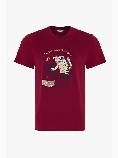 Conjunto de pijama masculino retro groove às riscas, manga curta penti - Kiabi Conjunto de pijama masculino retro groove às riscas, manga curta penti - Kiabi