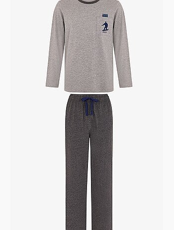 Conjunto de pijama masculino snow glide de manga comprida penti