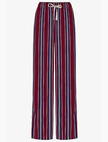 Conjunto de pijama masculino soundwave às riscas, calça comprida e manga comprida penti