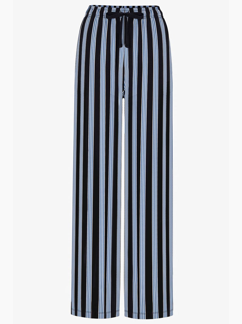Conjunto de pijama masculino steel às riscas, manga comprida penti Preto Azul - Kiabi