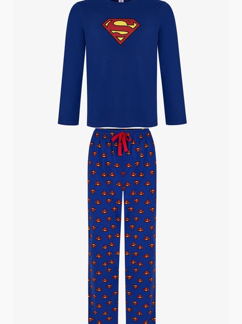 Conjunto de pijama masculino superman xadrez de manga comprida penti - Kiabi Conjunto de pijama masculino superman xadrez de manga comprida penti - Kiabi