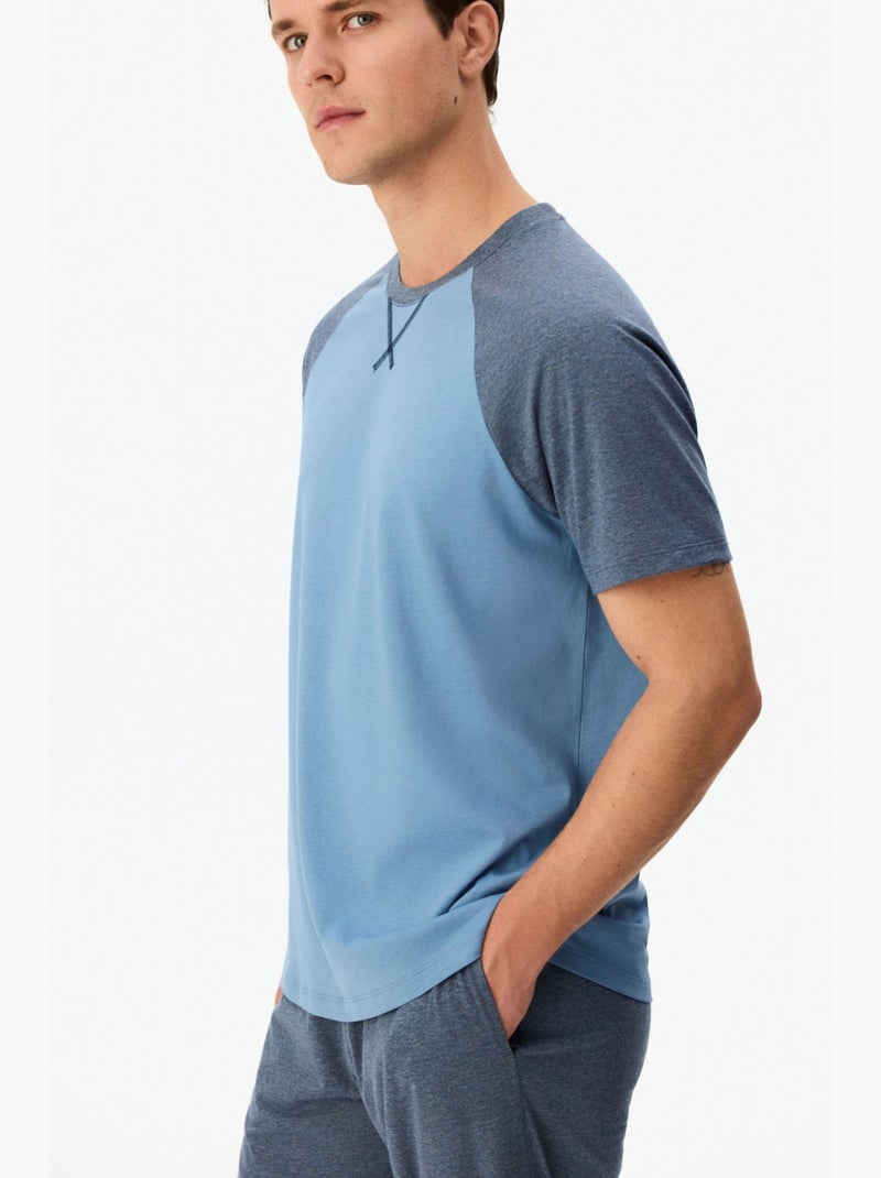 Conjunto de pijama masculino tailored de manga curta penti Azul - Kiabi