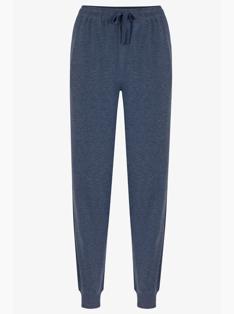 Conjunto de pijama masculino weekend às riscas, manga longa, jogger penti Azul - Kiabi