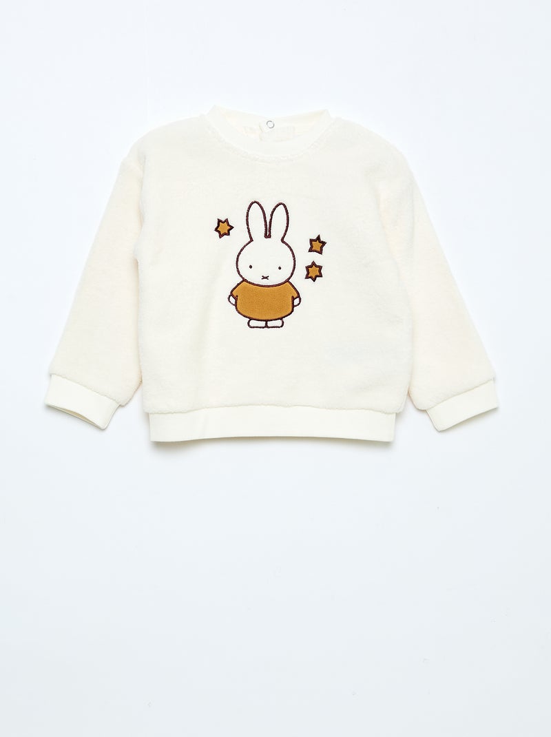 Conjunto de pijama 'Miffy' em polar Branco - Kiabi