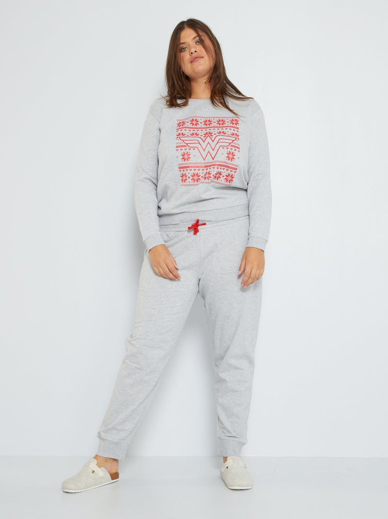 Conjunto de pijama 'Mulher Maravilha' Cinza - Kiabi