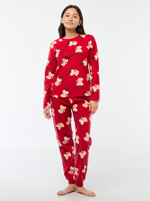 Conjunto de pijama "Natal" em micropolar - Kiabi