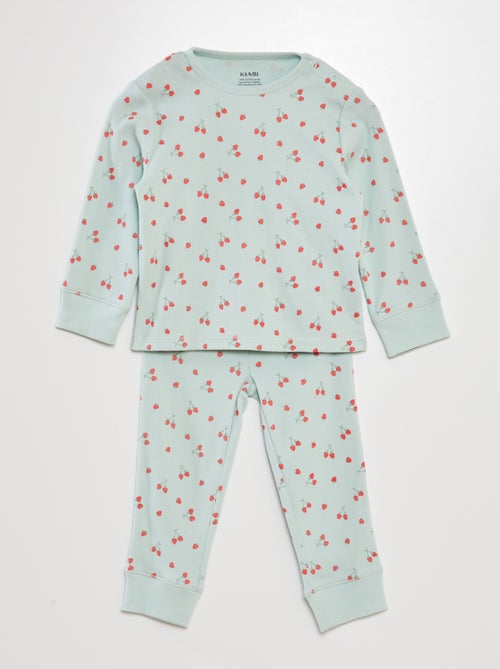 Conjunto de pijama nervurado - 2 peças - Kiabi