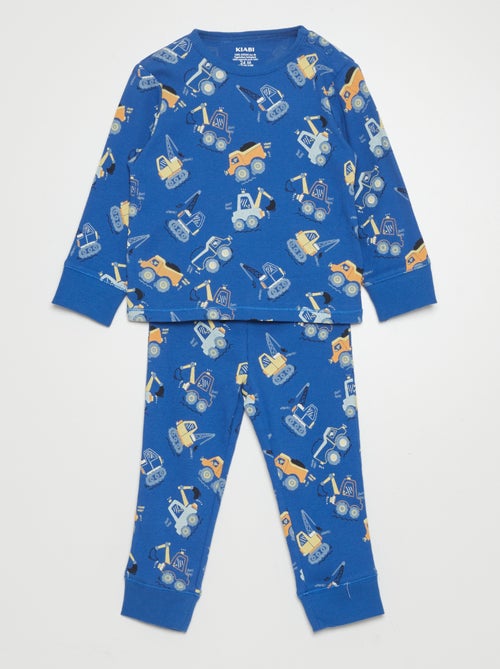 Conjunto de pijama nervurado - 2 peças - Kiabi