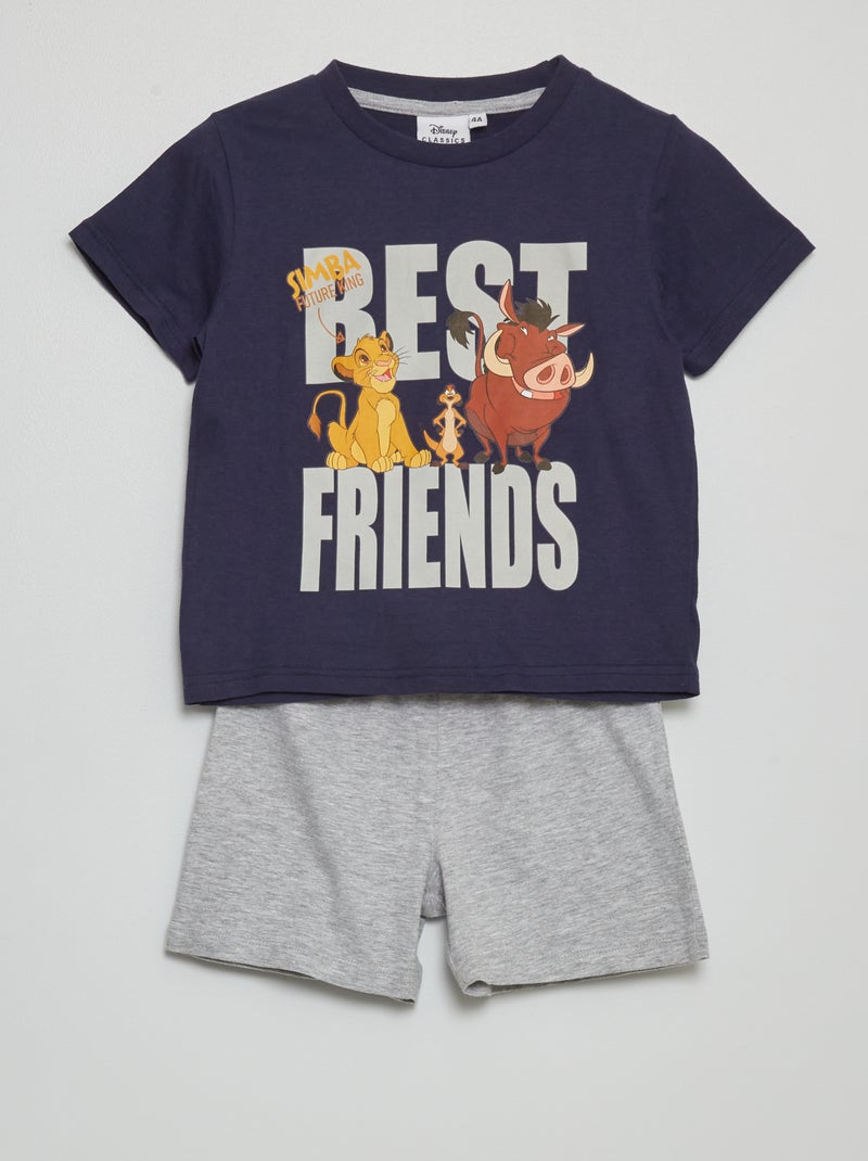 Conjunto de pijama 'O Rei Leão' - 2 peças Marinho/ Cinza - Kiabi