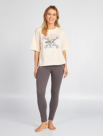 Conjunto de pijama 'One Piece' t-shirt + leggings - 2 peças