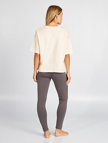 Conjunto de pijama 'One Piece' t-shirt + leggings - 2 peças