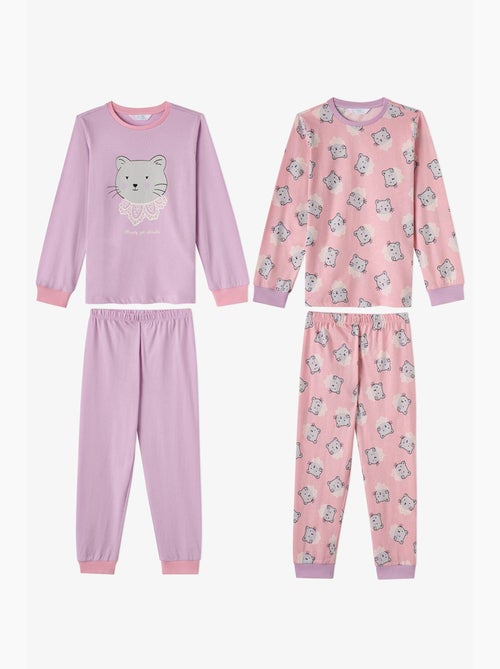 Conjunto de pijama para menina dainty kitty em algodão de manga comprida penti - Kiabi
