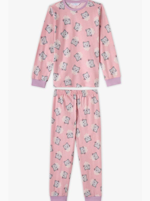 Conjunto de pijama para menina dainty kitty em algodão de manga comprida penti - Kiabi