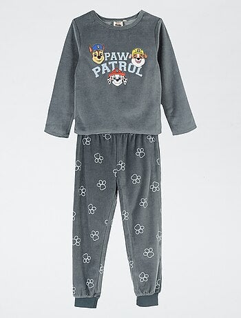 Conjunto de pijama 'Patrulha Pata' T-shirt de manga comprida + calças de veludo - 2 peças