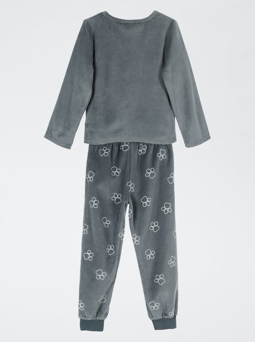 Conjunto de pijama 'Patrulha Pata' T-shirt de manga comprida + calças de veludo - 2 peças - Kiabi