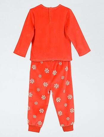 Conjunto de pijama 'Patrulha Pata' T-shirt de manga comprida + calças de veludo - 2 peças