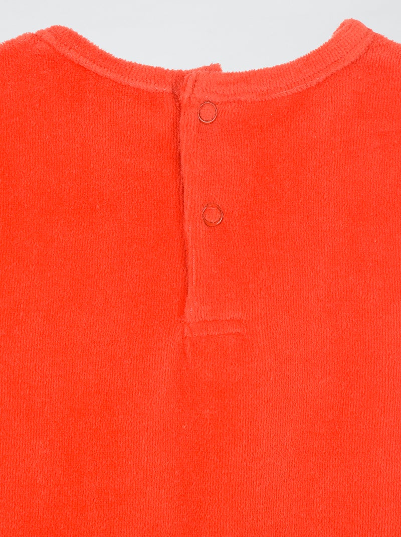 Conjunto de pijama 'Patrulha Pata' T-shirt de manga comprida + calças de veludo - 2 peças Vermelho - Kiabi