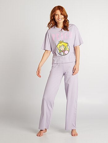 Conjunto de pijama 'Peach' 'Mario' 'Nintendo' t-shirt + calças - 2 peças