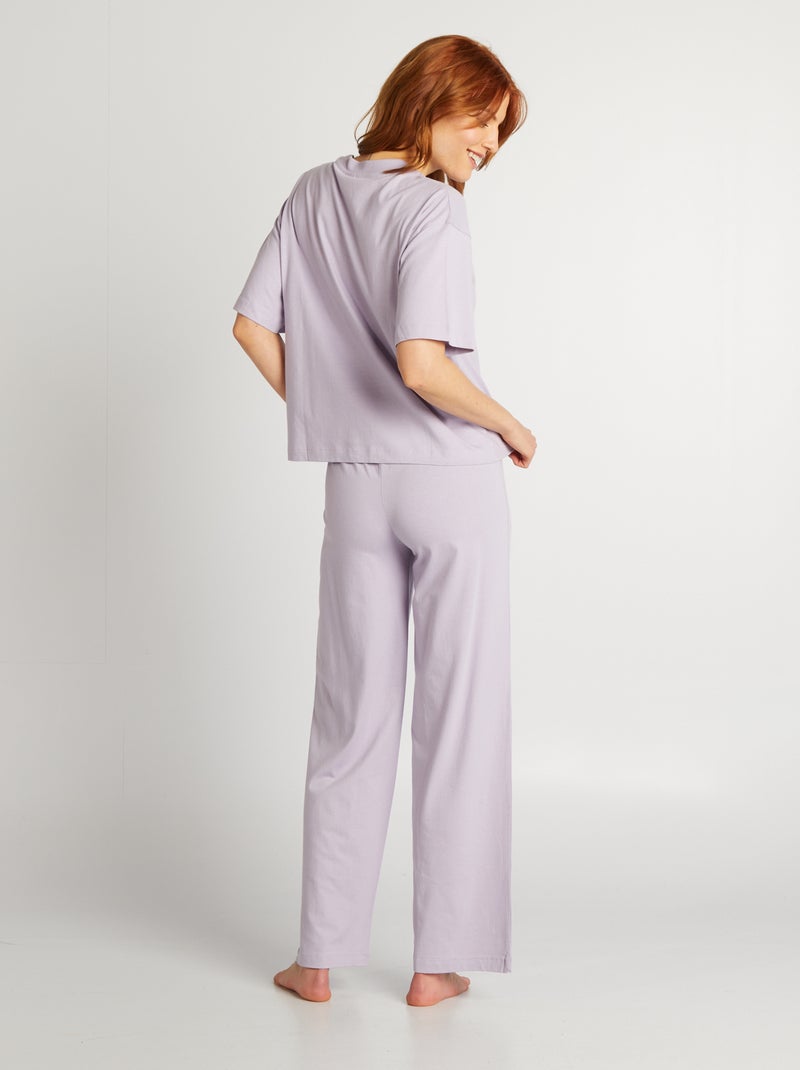 Conjunto de pijama 'Peach' 'Mario' 'Nintendo' t-shirt + calças - 2 peças VIOLETA - Kiabi