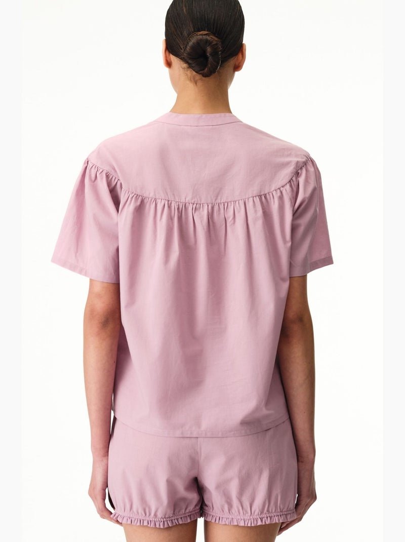 Conjunto de pijama petal de manga curta e calção penti Rosa - Kiabi