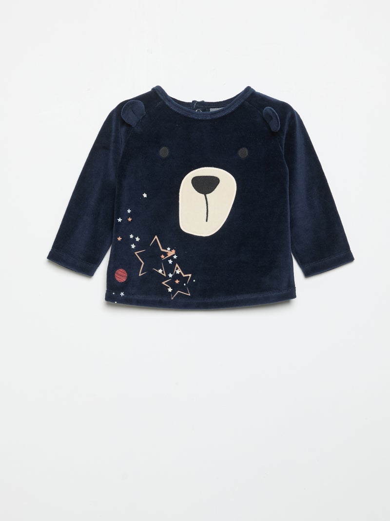 Conjunto de pijama 'Petit Béguin' de 2 peças Azul - Kiabi