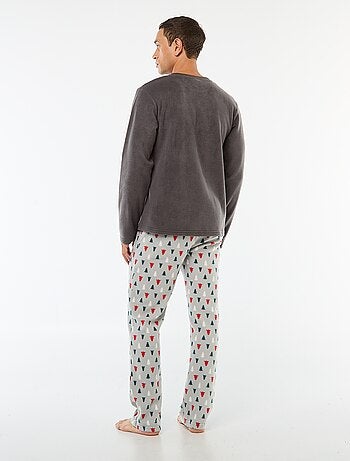 Conjunto de pijama pinheiro micropolar