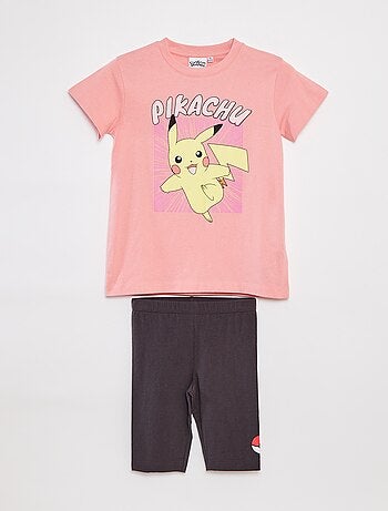 Conjunto de pijama 'Pokémon' calções 'Pikachu' + t-shirt - 2 peças