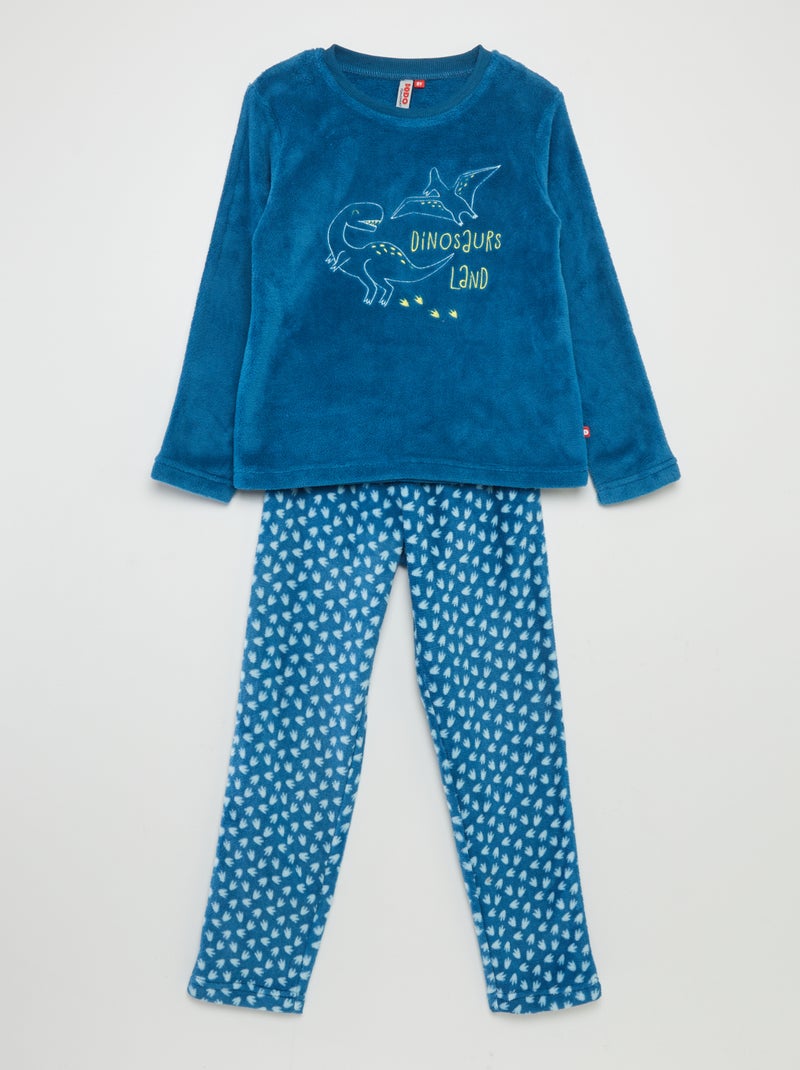 Conjunto de pijama polar - 2 peças AZUL - Kiabi