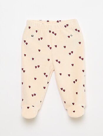 Conjunto de pijama polar com pés - 2 peças