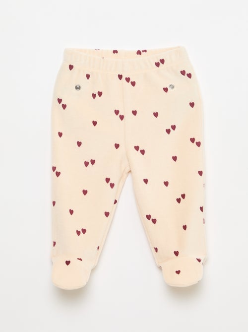 Conjunto de pijama polar com pés - 2 peças - Kiabi