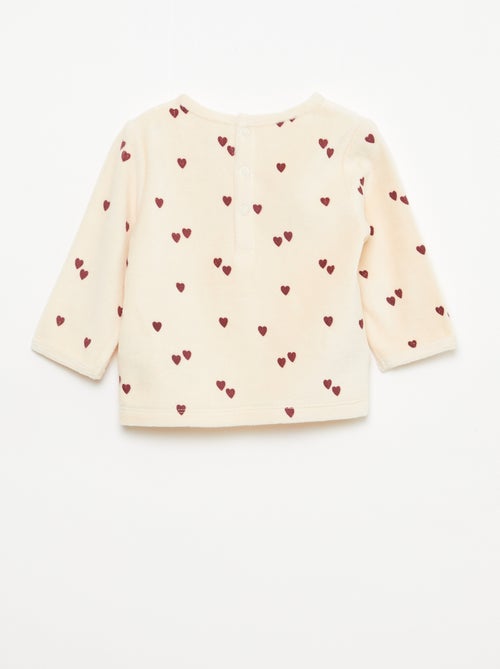 Conjunto de pijama polar com pés - 2 peças - Kiabi