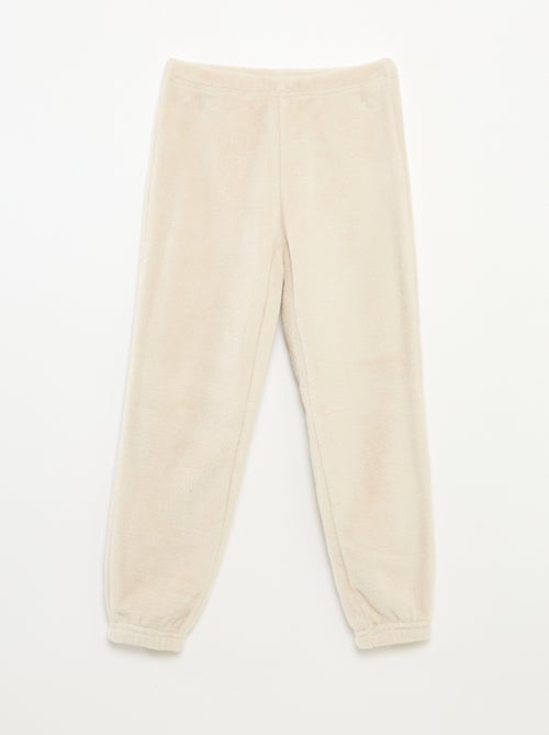 Conjunto de pijama polar comprido sweat + calças - 2 peças - Kiabi