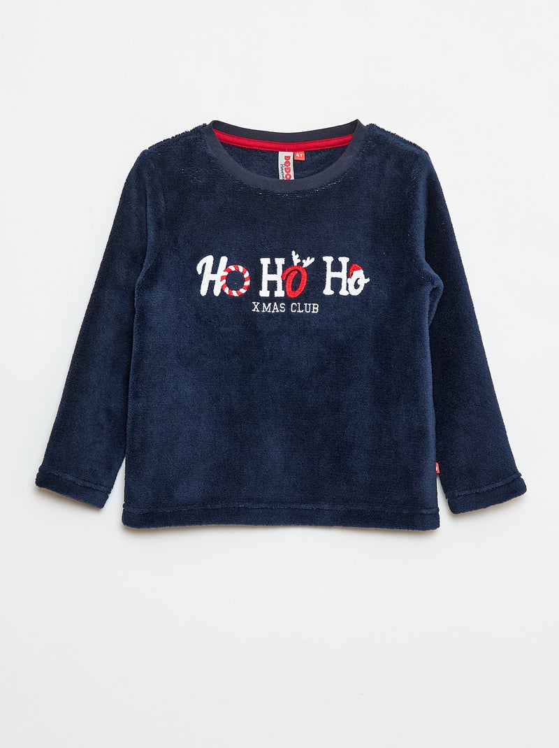Conjunto de pijama polar de Natal - 2 peças Vermelho - Kiabi