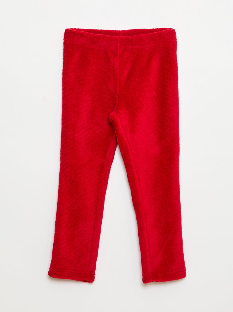 Conjunto de pijama polar de Natal - 2 peças Vermelho - Kiabi