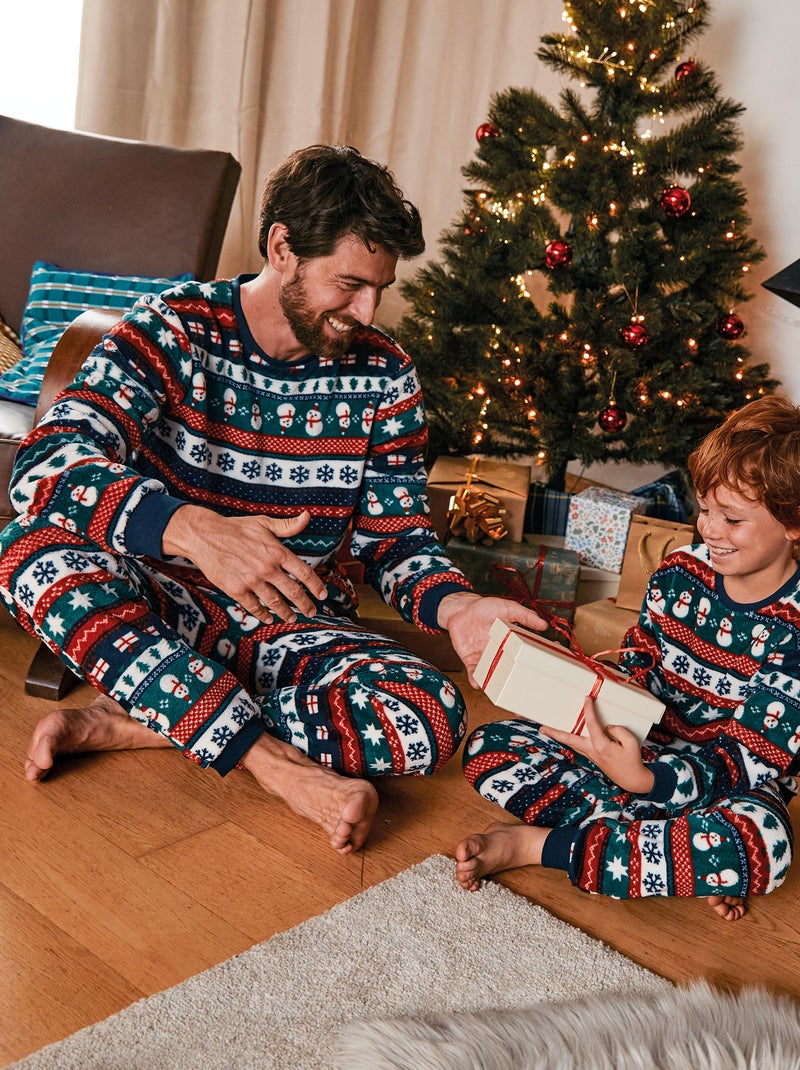 Conjunto de pijama polar de Natal AZUL - Kiabi