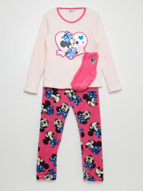 Conjunto de pijama polar 'Minnie' - 3 peças - Kiabi