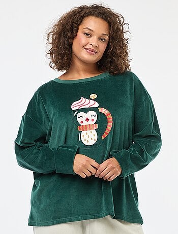 Conjunto de pijama polar Natal - 2 peças