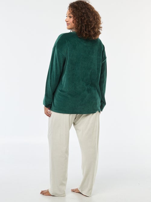 Conjunto de pijama polar Natal - 2 peças - Kiabi