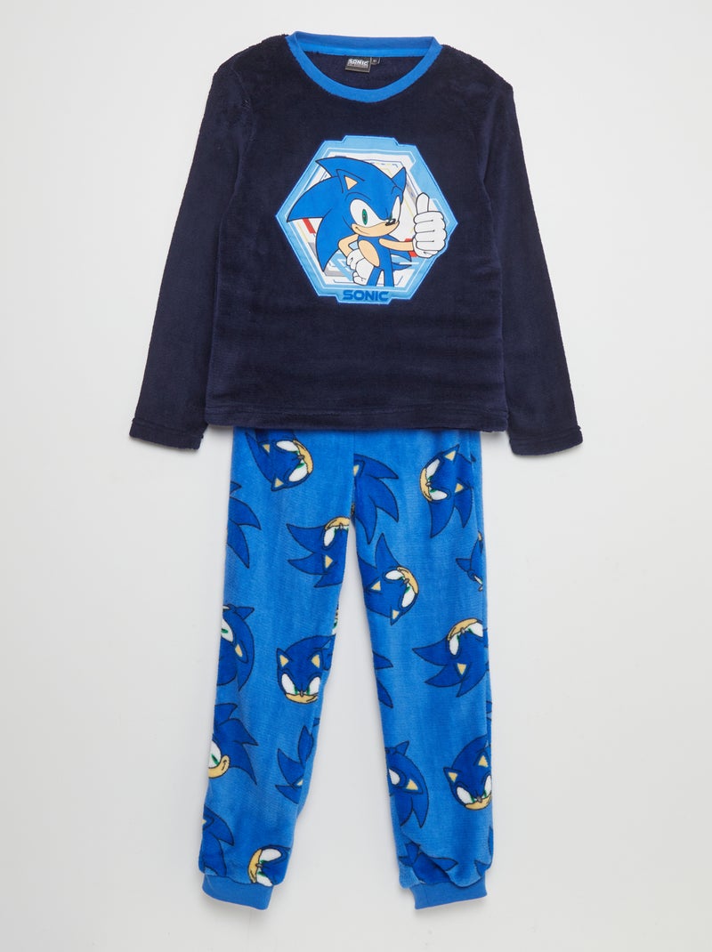 Conjunto de pijama polar 'Sonic' - 2 peças AZUL - Kiabi