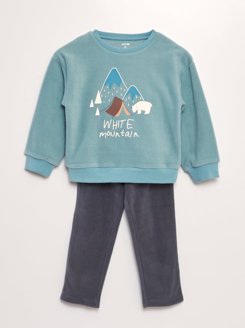 Conjunto de pijama polar t-shirt + calças - 2 peças - Kiabi